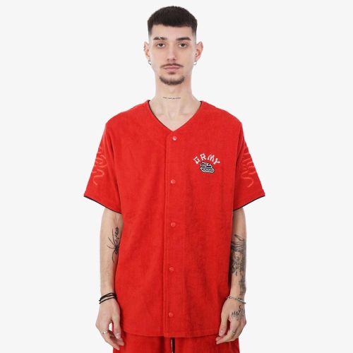 Grimey Lucky Dragon Terry Towelling Baseball Jersey