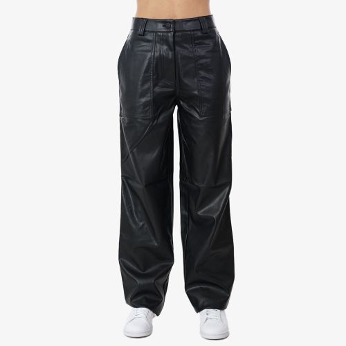 Calvin Klein Faux Leather High Rise Straigh