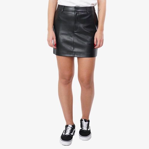 Calvin Klein Faux Leather A-Line Skirt