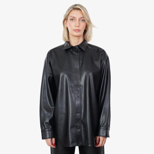 Calvin Klein Faux Leather Ls Overshirt