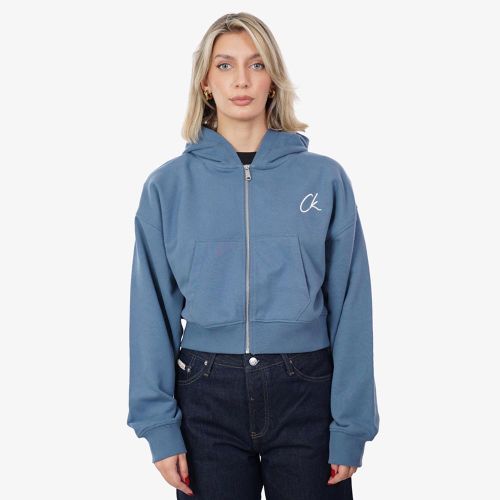 Calvin Klein Embroidered Ck Zip T Sweatshirt