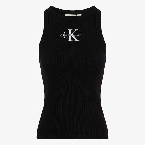 Calvin Klein Top Monologo Rib Tank Top