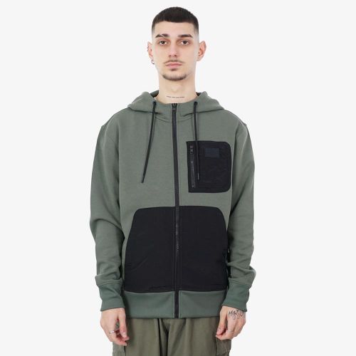 Calvin Klein Mix Media Zip Through Hoodie