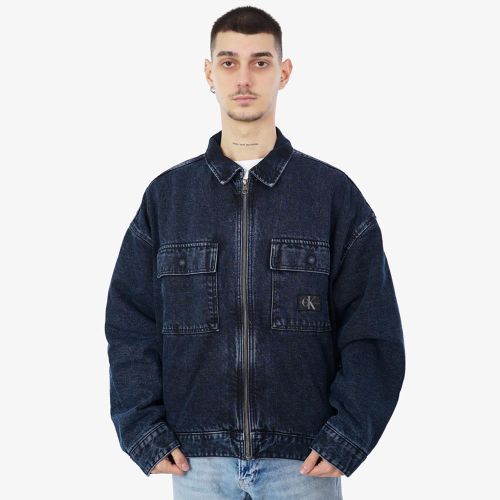 Calvin Klein Boxy Padded Zip Shirt Jacket