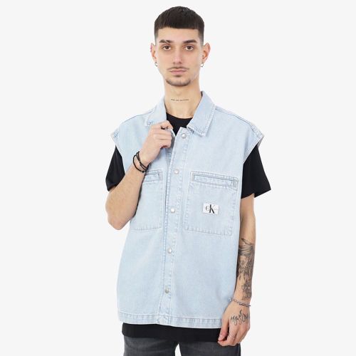 Calvin Klein Sleeveless Denim Shirt