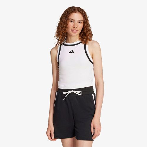 Adidas Essentials Color-Pop Cotton Crop Tank Top