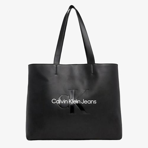 Calvin Klein Sculpted Monogram Slim Tote Bag