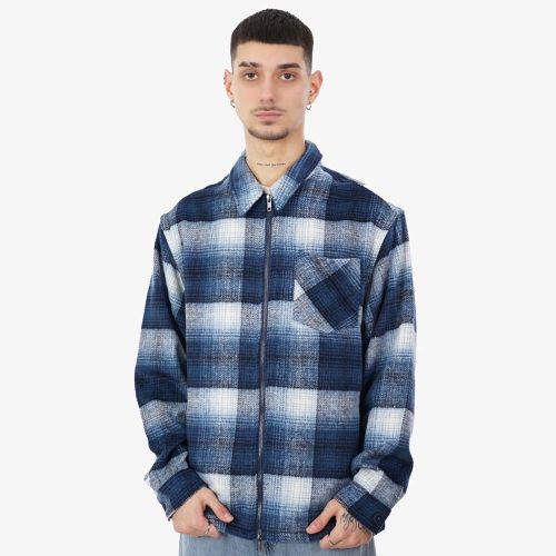 The Hundreds Don Plaid Zip Shacket