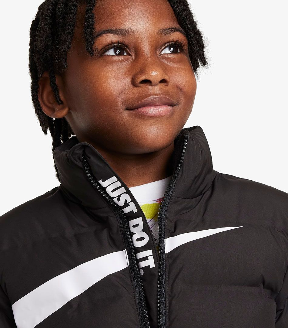 Nike Wrapped Swoosh Debossed Quilted Jacket