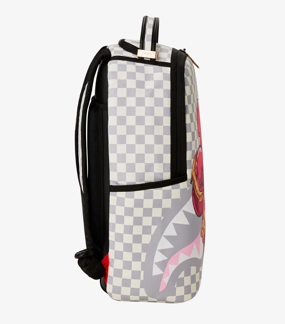 Sprayground Couture Bear White & Grey Backpack