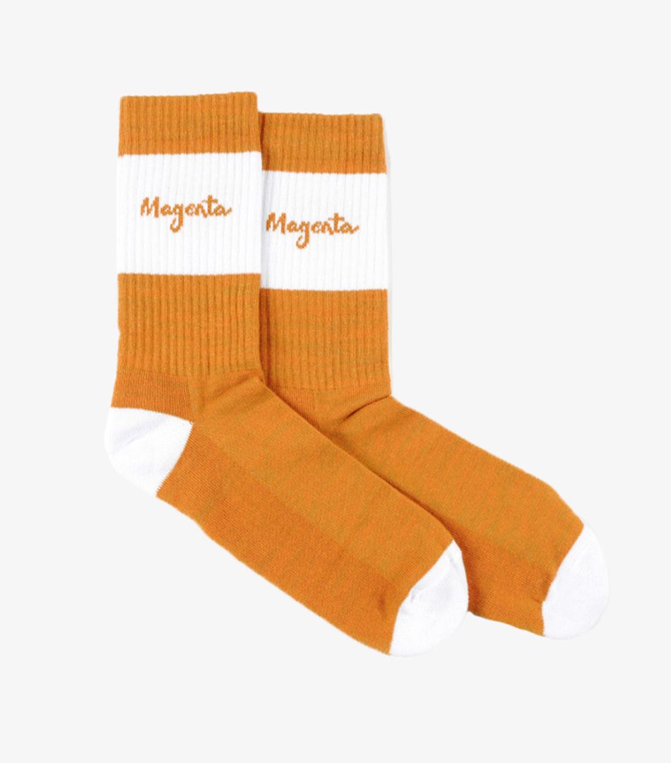 Magenta Brush Socks