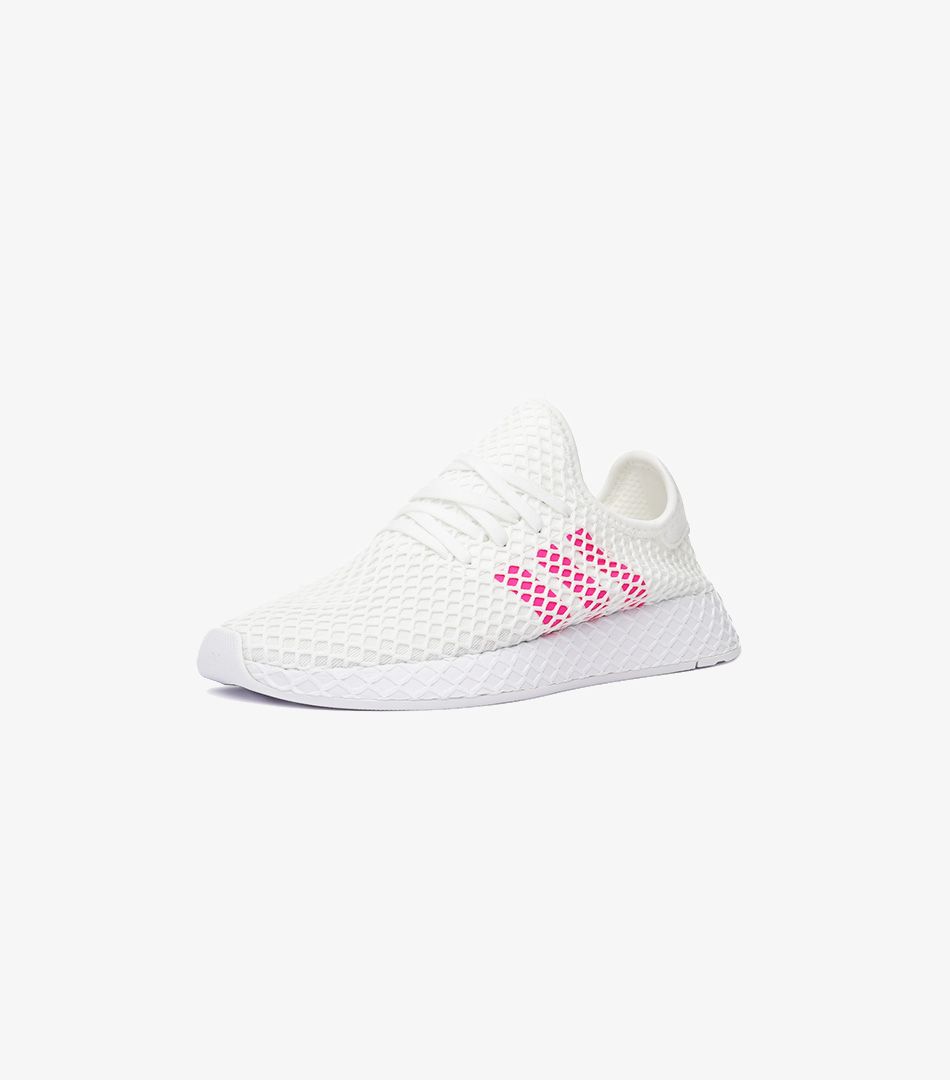 Adidas deerupt blanche deals et rose