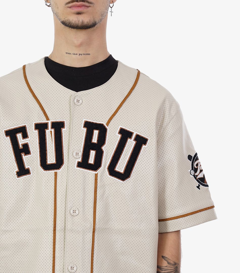 Fubu College Leather Baseball Jersey