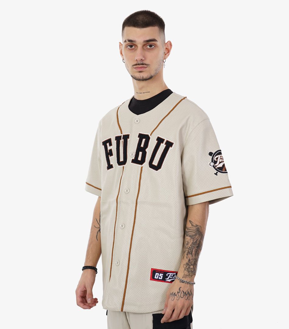 Fubu College Leather Baseball Jersey