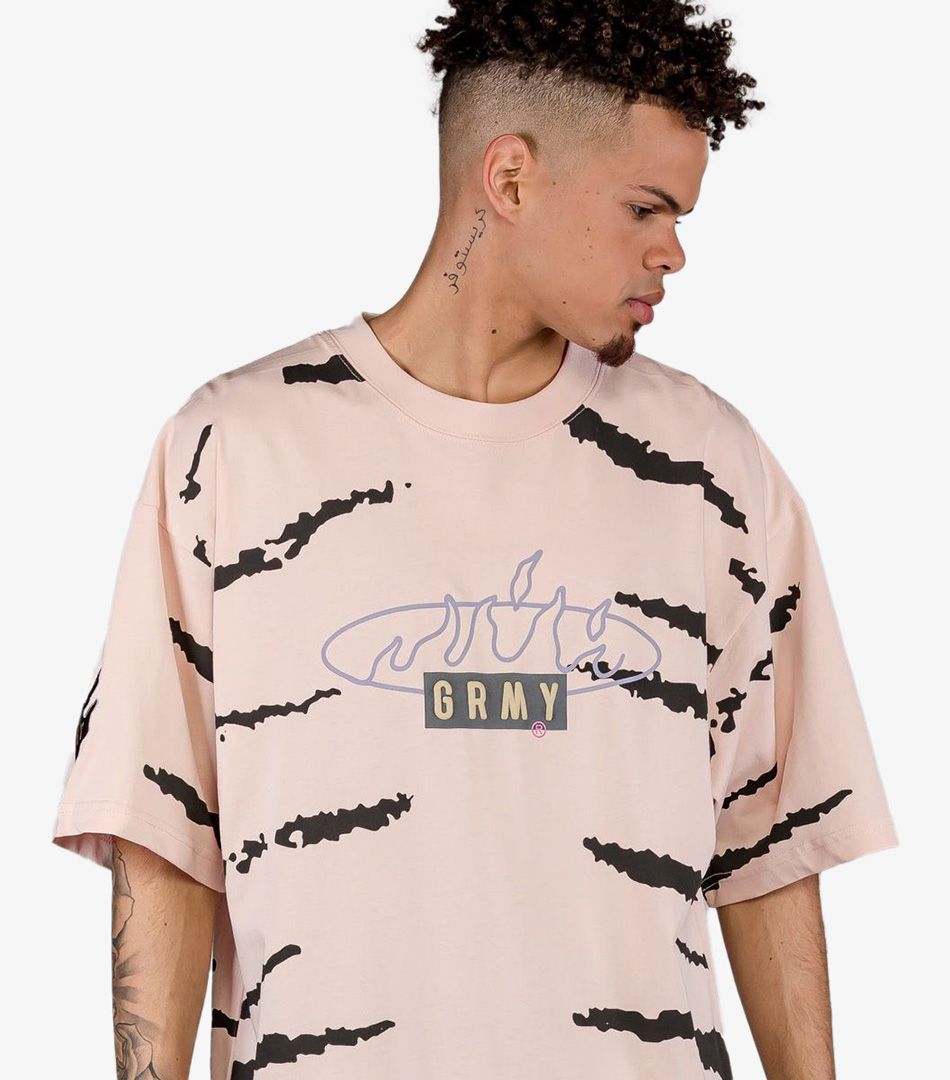 Grimey Cloven Tongues All Over Print Oversized Tee