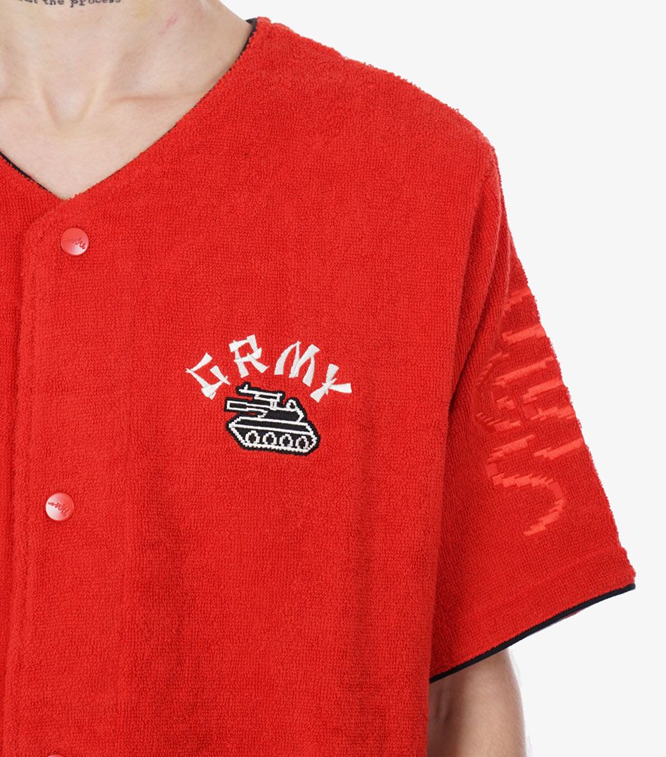 Grimey Lucky Dragon Terry Towelling Baseball Jersey