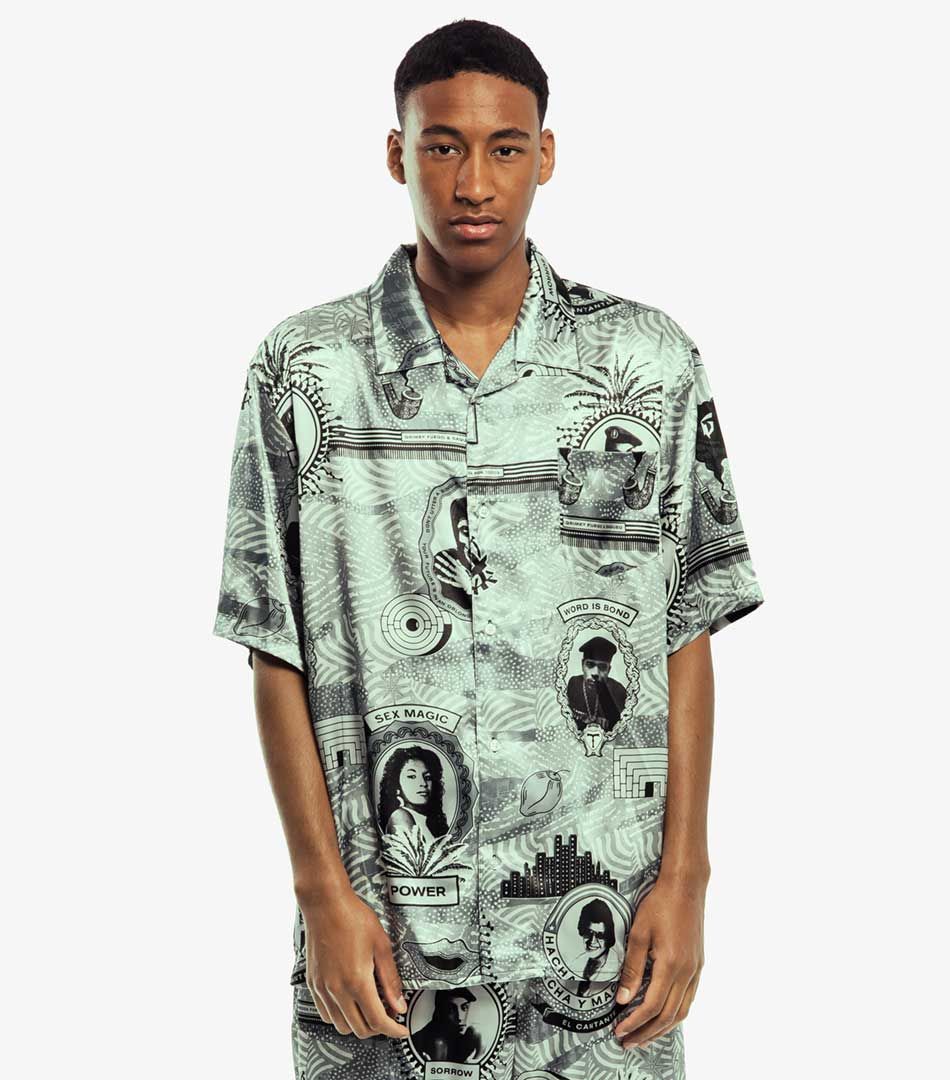 Grimey Supastar Satin Button Up Shirt