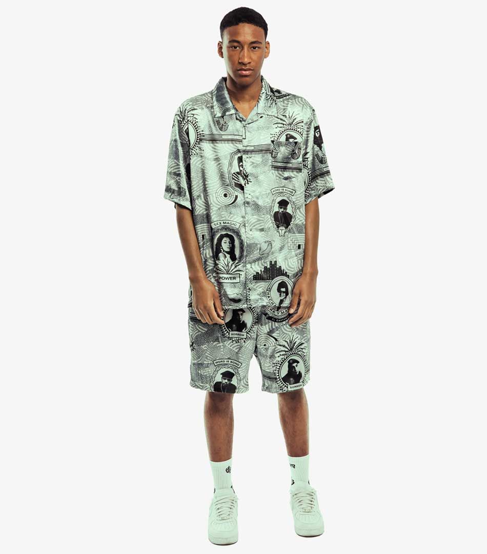 Grimey Supastar Satin Button Up Shirt