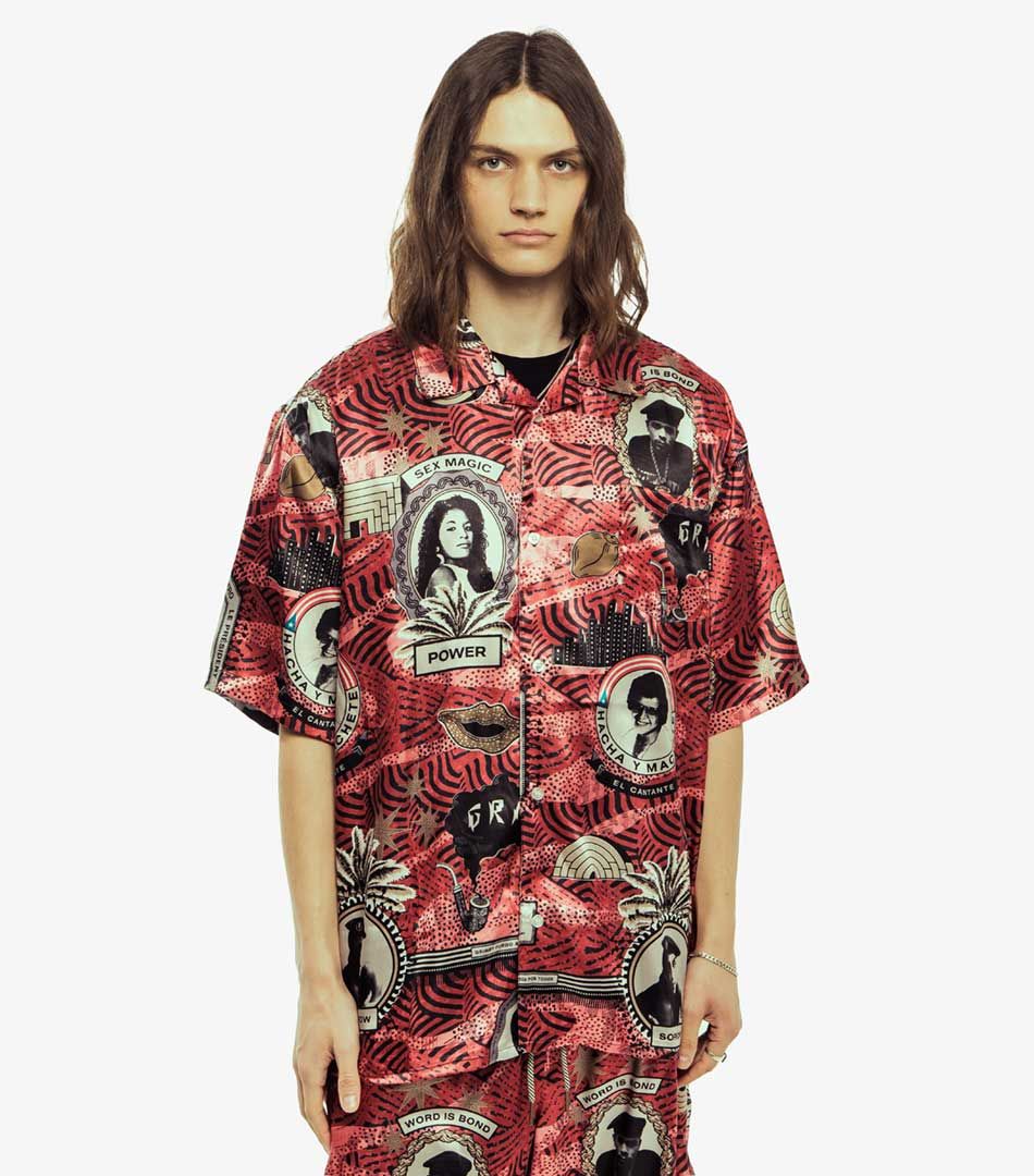 Grimey Supastar Satin Button Up Shirt