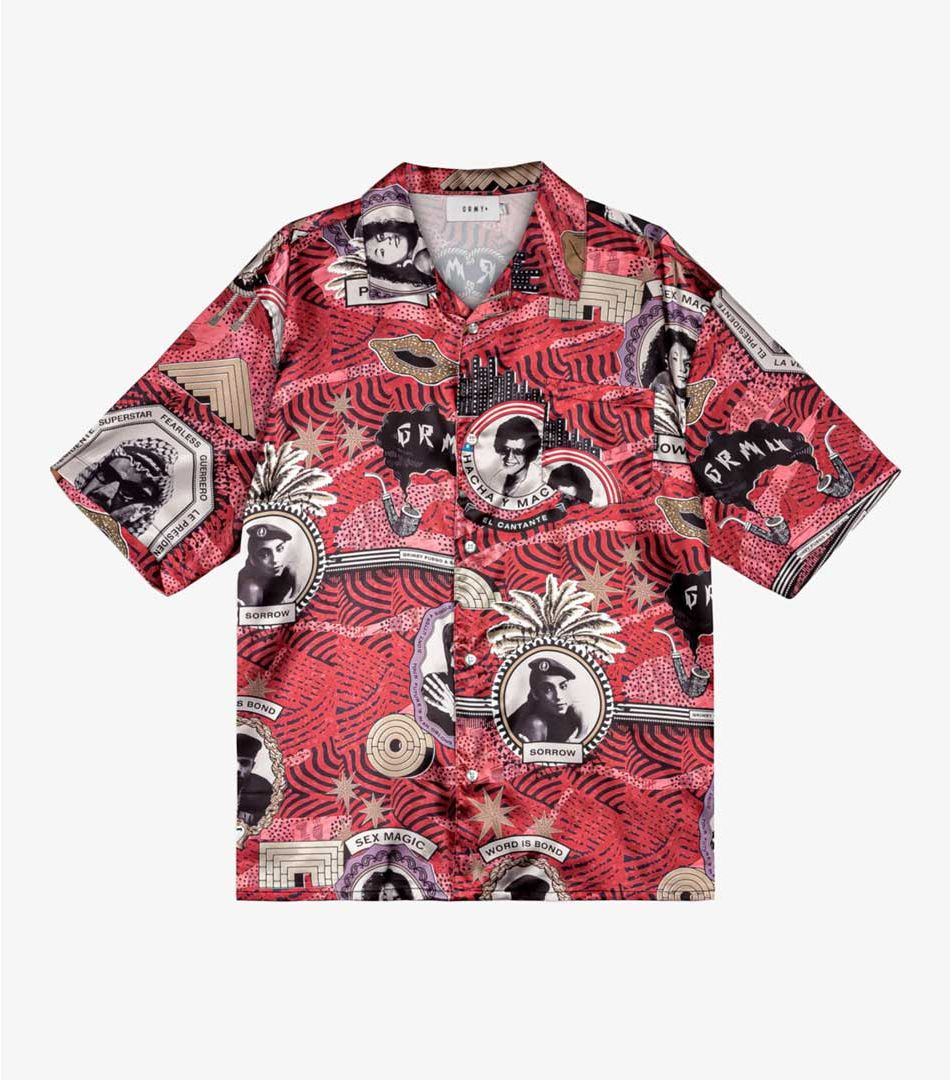 Grimey Supastar Satin Button Up Shirt