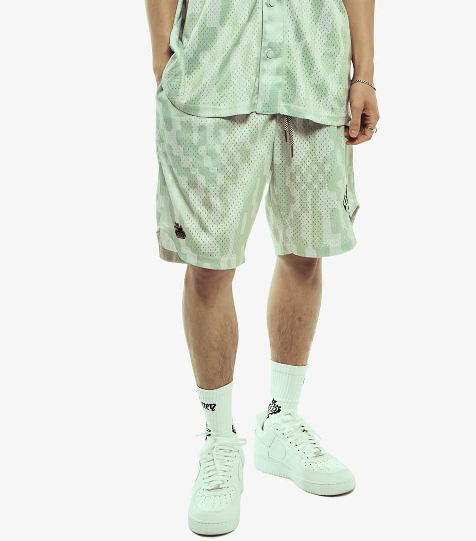 Grimey Lucky Dragon Mesh Basket Shorts