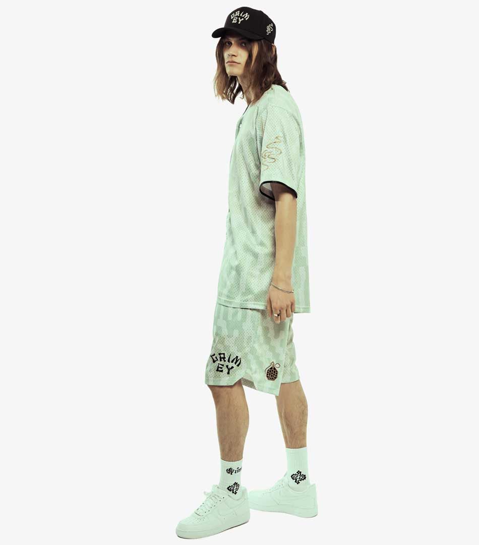 Grimey Lucky Dragon Mesh Basket Shorts