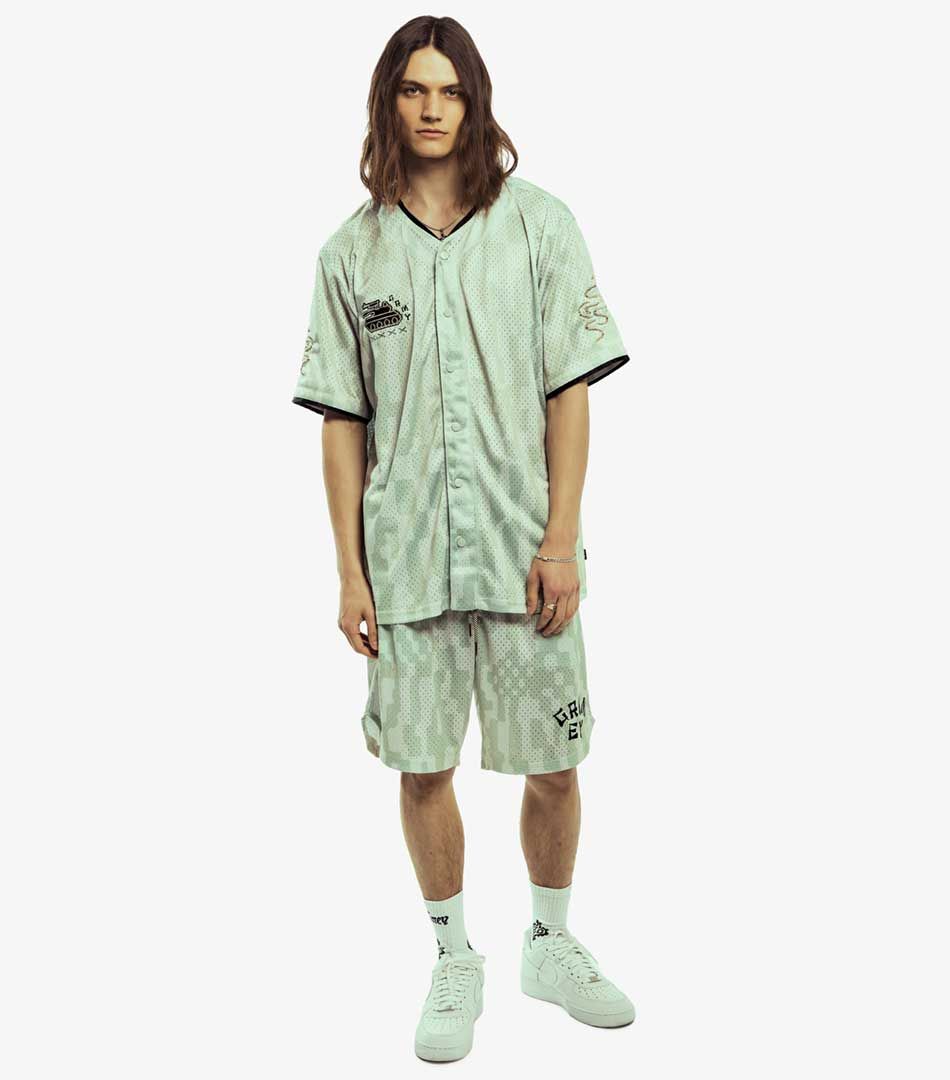 Grimey Lucky Dragon Mesh Basket Shorts