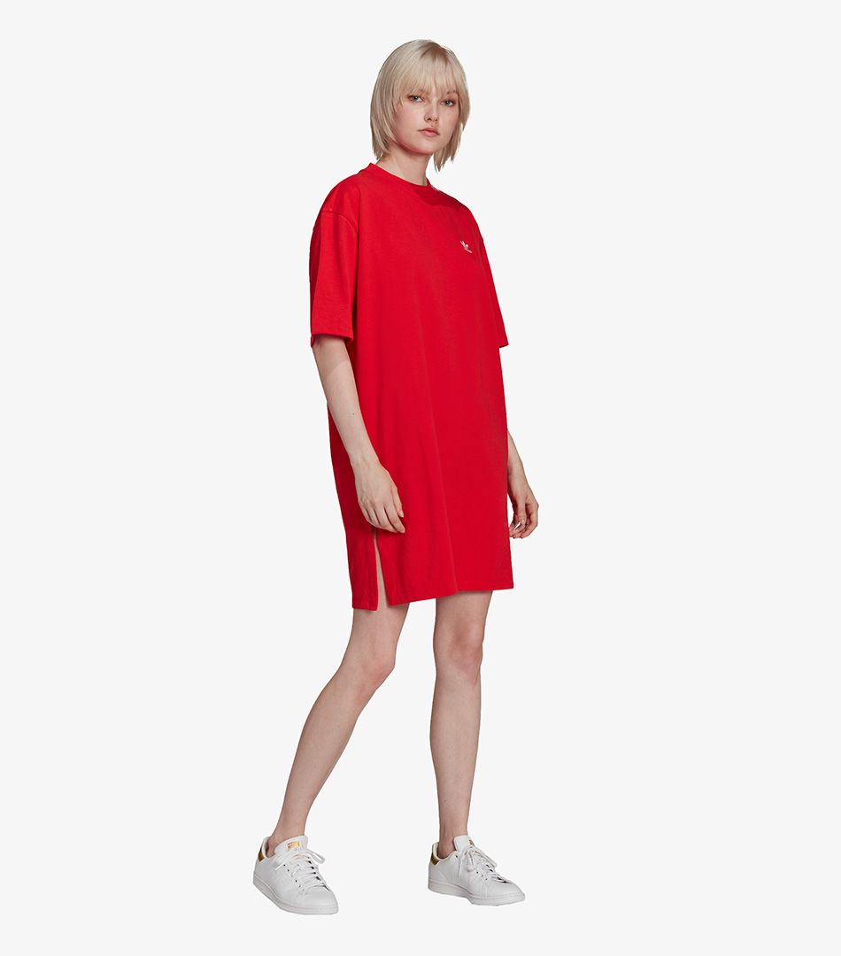 Adidas originals adicolor big trefoil sales tee dress