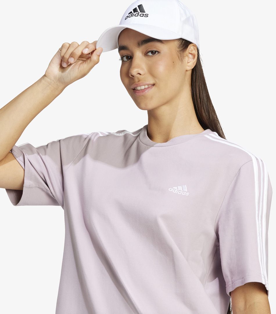 Adidas Essentials 3-Stripes Single Jersey Boyfriend Tee