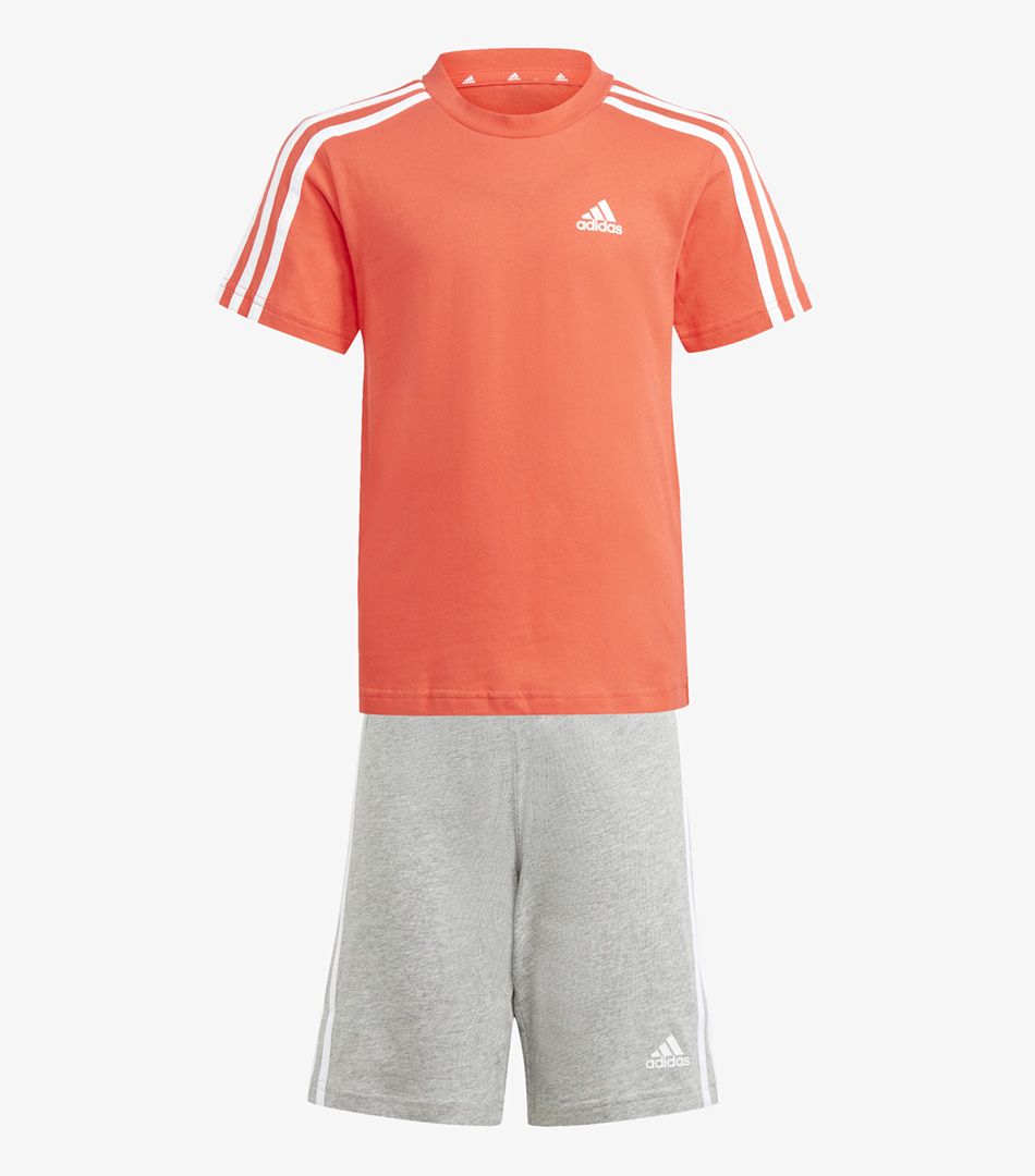 Adidas Essentials 3 Stripes Tee Set