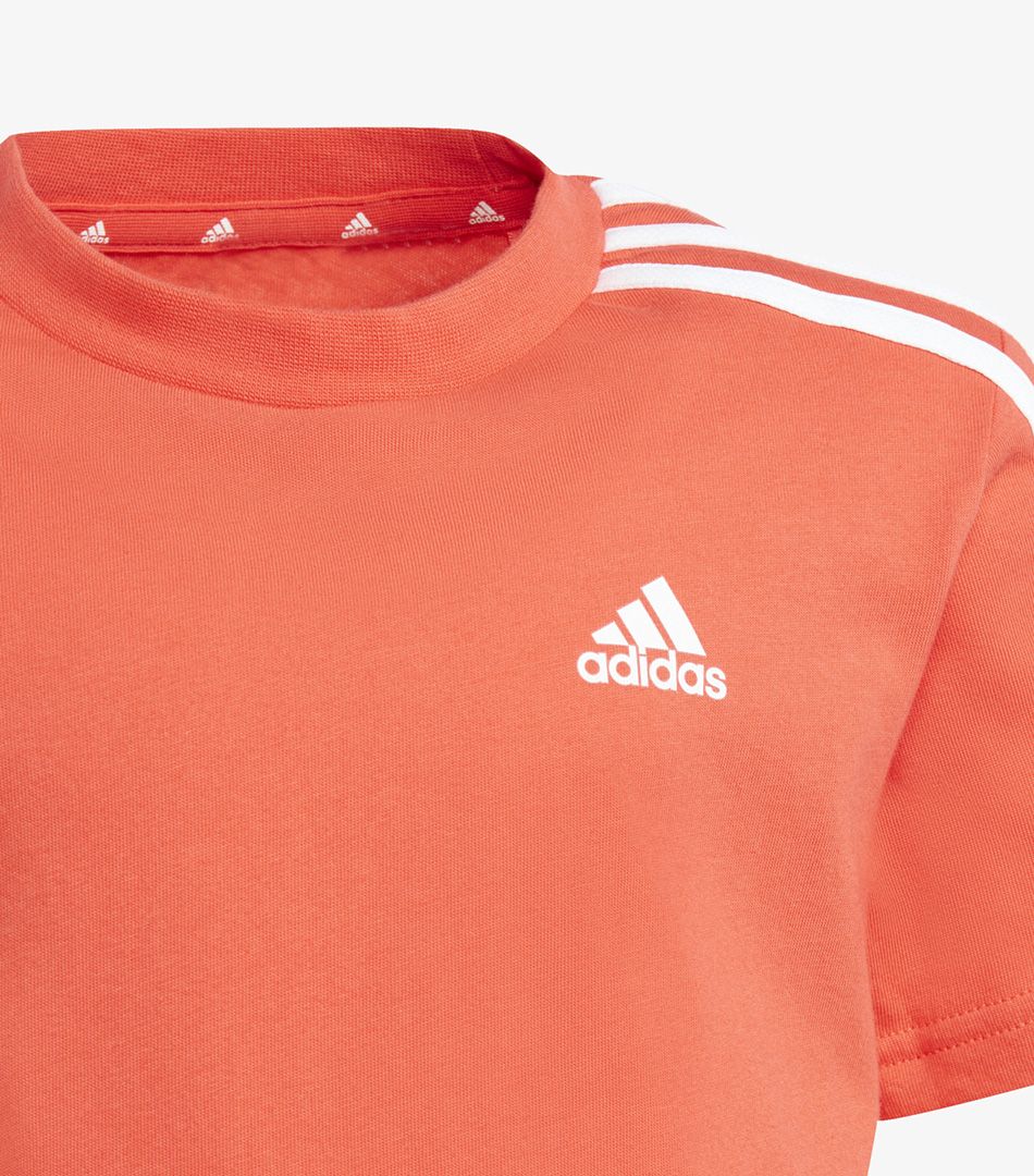 Adidas Essentials 3 Stripes Tee Set