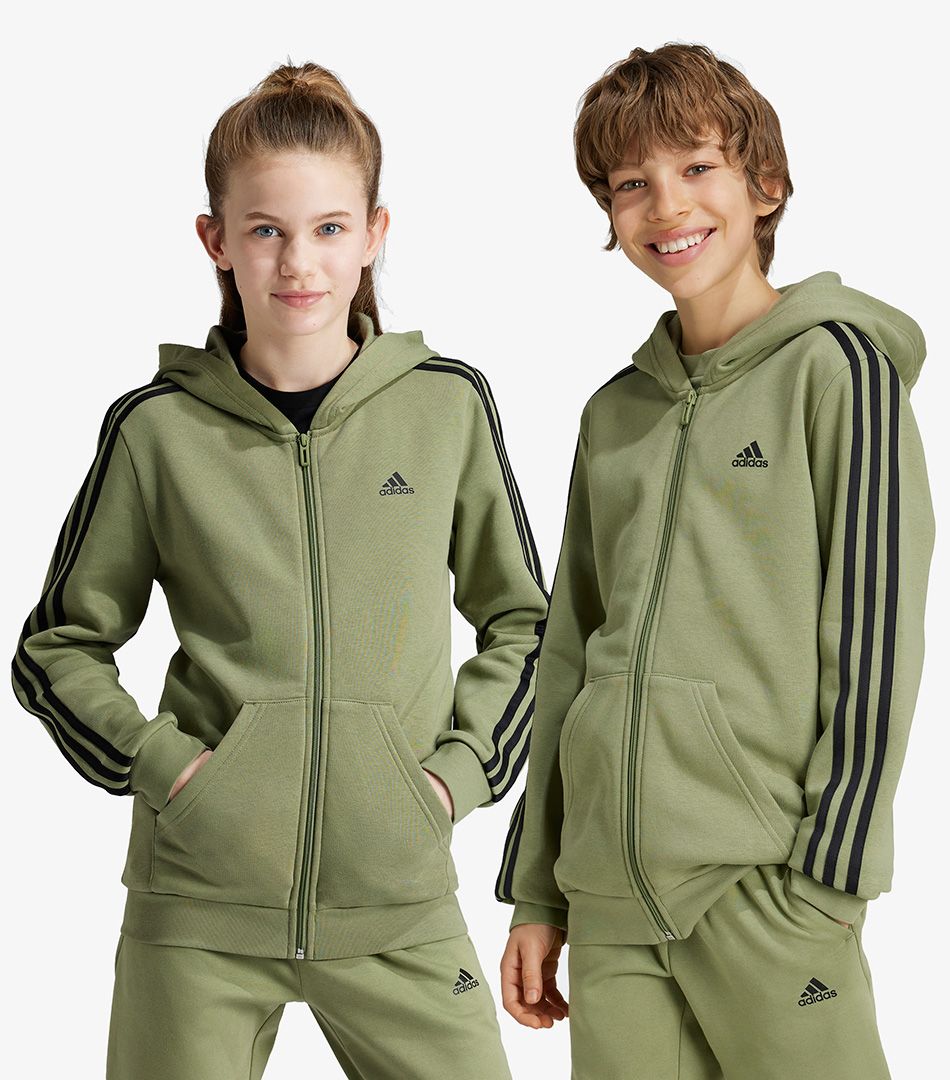 Adidas Essentials 3-Stripes Fleece Full-Zip Hoodie