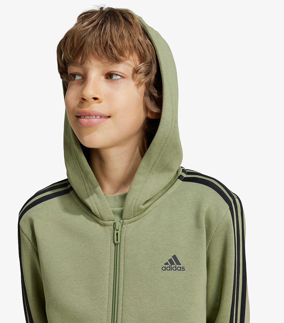 Adidas Essentials 3-Stripes Fleece Full-Zip Hoodie