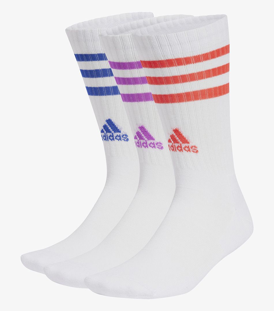 Adidas 3 Stripes Cushioned Crew Socks 3 Pairs