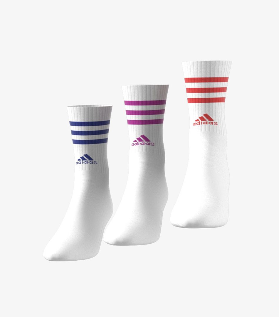 Adidas 3 Stripes Cushioned Crew Socks 3 Pairs