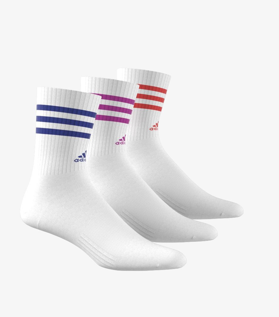 Adidas 3 Stripes Cushioned Crew Socks 3 Pairs