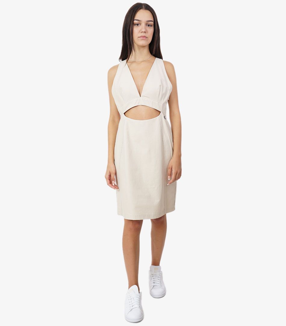 Calvin Klein Open Back Strap Utility Dress