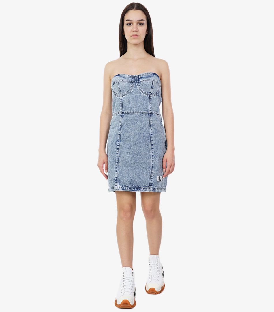 Calvin Klein Recycled Denim Corset Dress