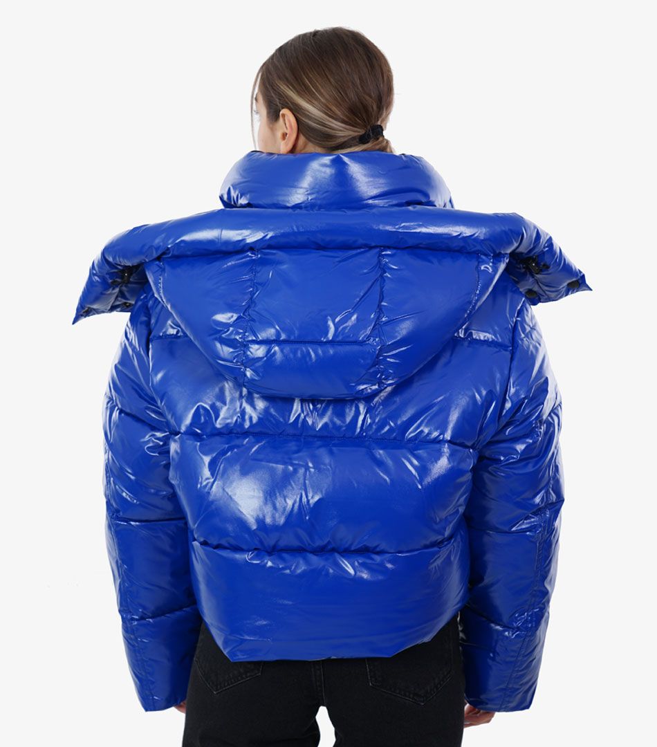 Calvin Klein Cropped High Shine Puffer Jacket