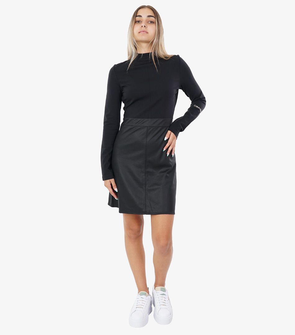 Calvin Klein Coated Milano A-Line Dress