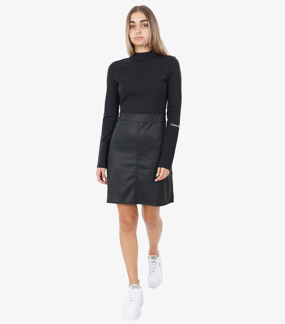 Calvin Klein Coated Milano A-Line Dress