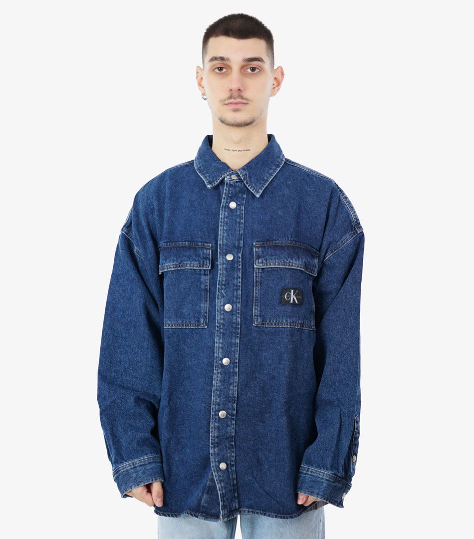 Calvin Klein Oversized Linear Denim Shirt