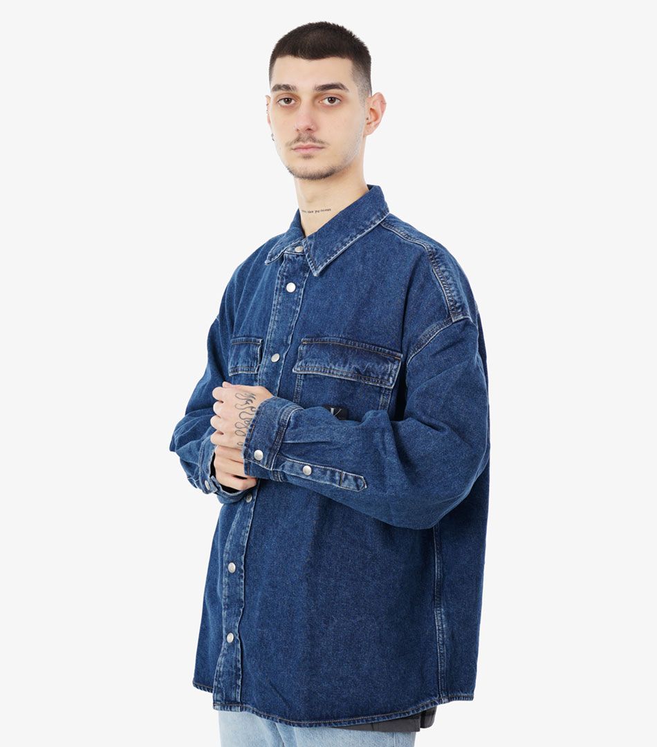 Calvin Klein Oversized Linear Denim Shirt