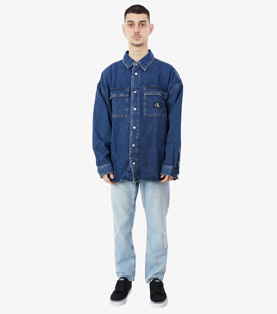 Calvin Klein Oversized Linear Denim Shirt