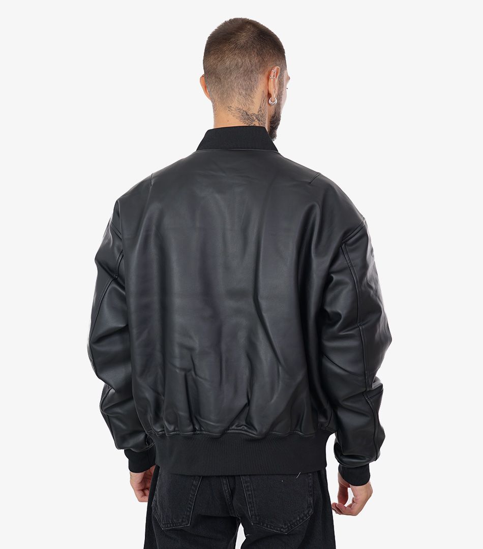 Calvin Klein Faux Leather Bomber Jacket