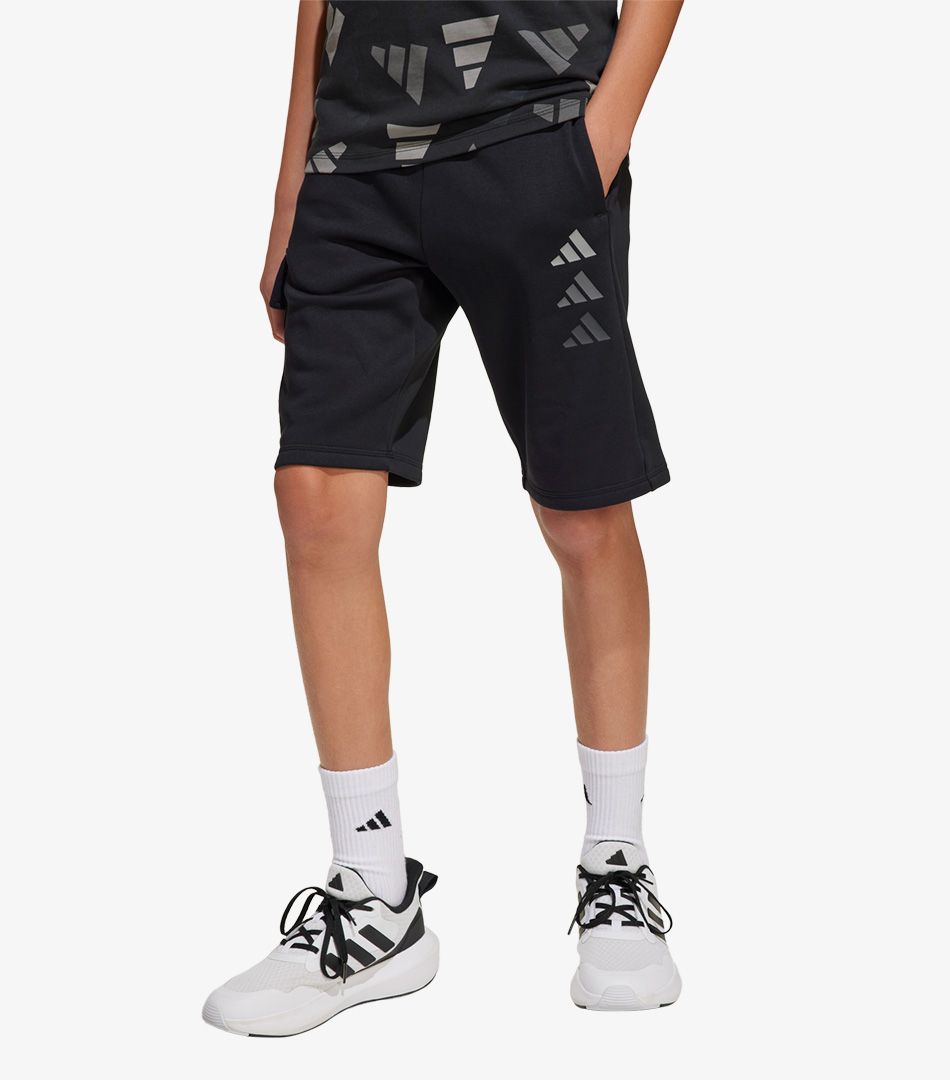 Adidas Seasonal Essentials Logo Celebration Fleece Shorts