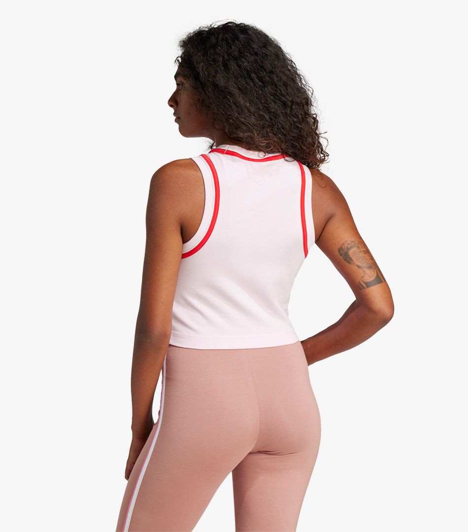 Adidas Essentials Color-Pop Cotton Crop Tank Top