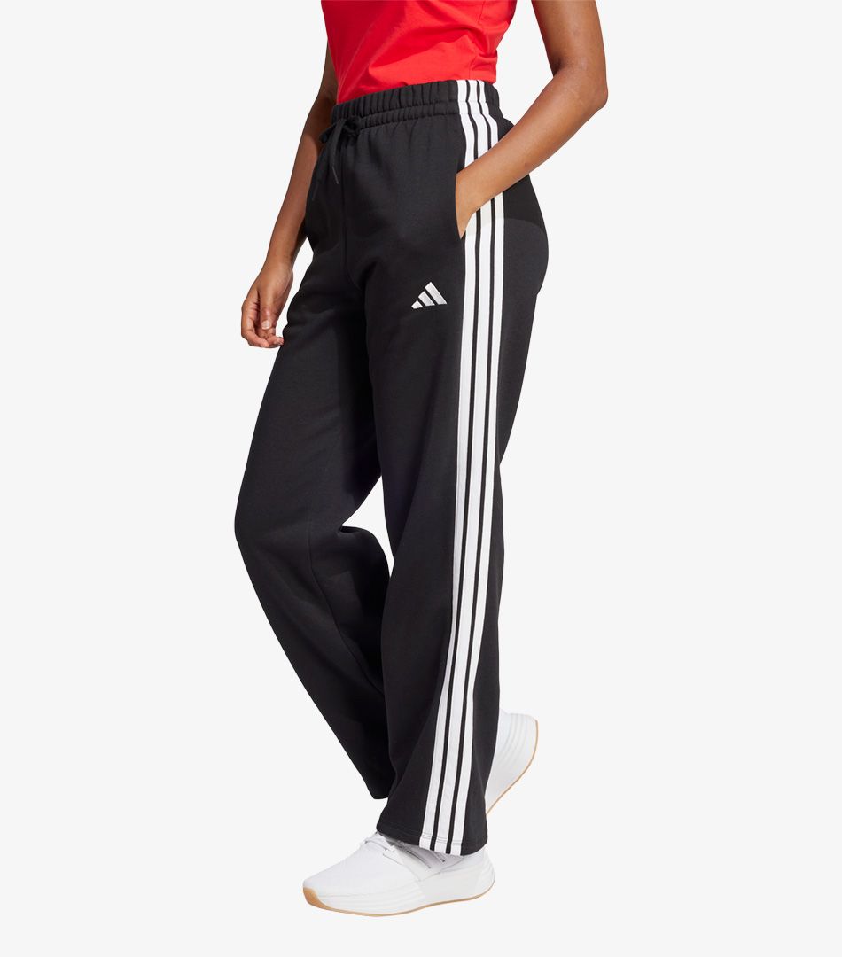 Adidas Essentials 3-Stripes Open-Hem Fleece Joggers