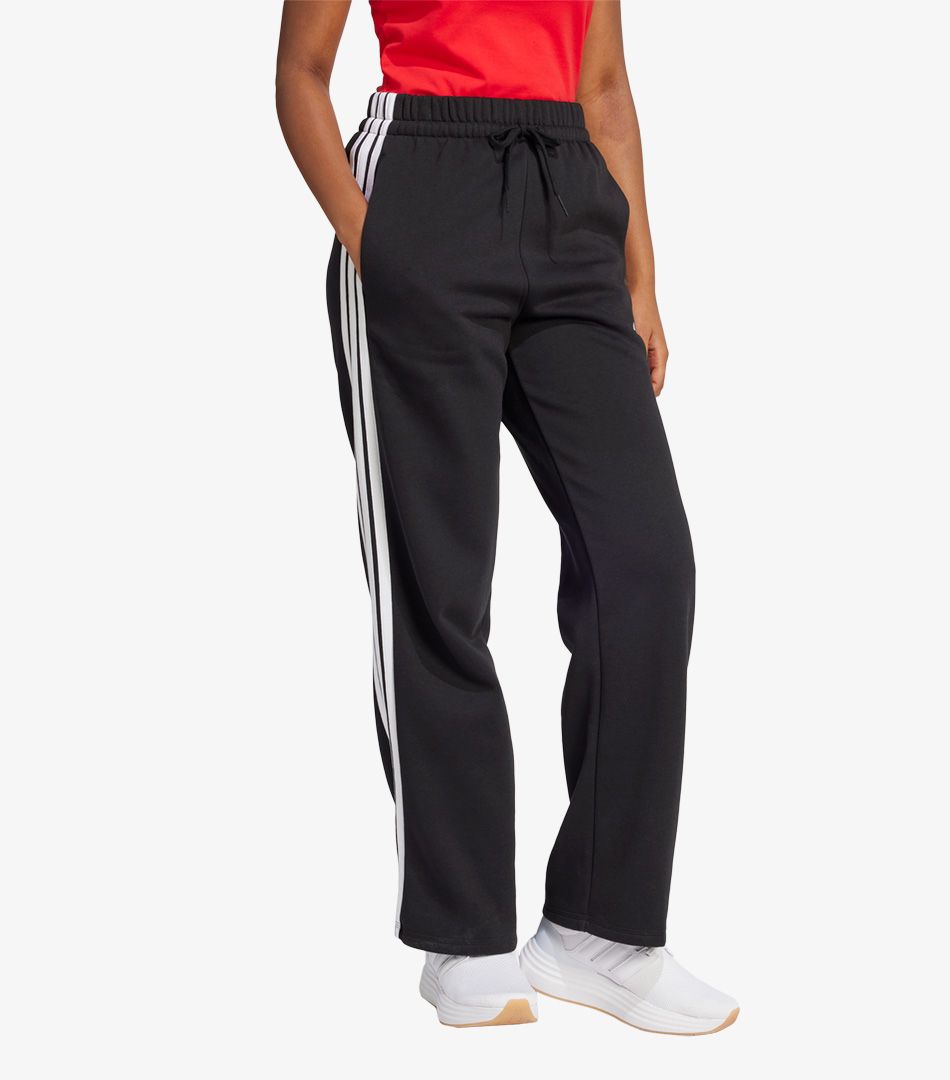 Adidas Essentials 3-Stripes Open-Hem Fleece Joggers