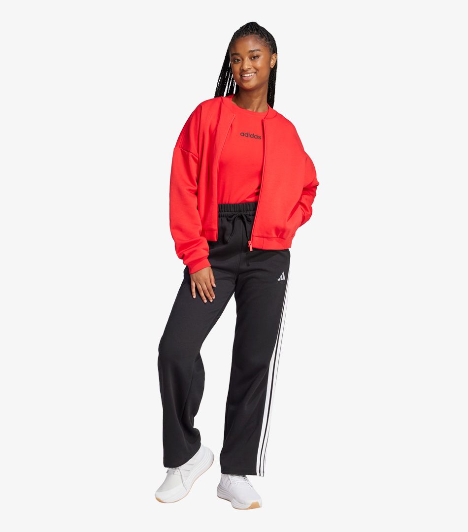 Adidas Essentials 3-Stripes Open-Hem Fleece Joggers